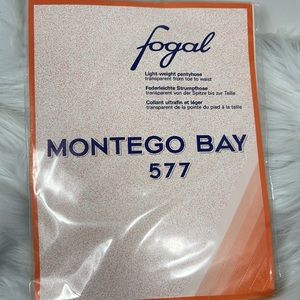 FOGAL MONTEGO BAY 577 Nylon Pantyhose Women’s Medium Marine 614
